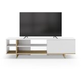 Marckeric Bijela TV komoda u dekoru hrasta 160x44 cm Cequoia – | shoptok.hr