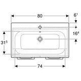 Geberit SELNOVA SQUARE 800 ORMARIĆ SA LAVABOOM 2 VRATA AMERIČKI ORAH GEBERIT | ePonuda.com