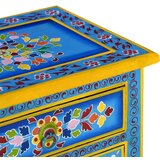 vidaXL Noćni ormarić od masivnog drva manga tirkizni ručno obojen | shoptok.hr