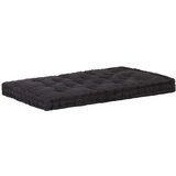 vidaXL Talna sedežna blazina za paleto bombaž 120x80x10 cm črna, (20623333) | Shoptok.si