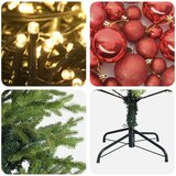  Umjetno božićno drvce s kuglicama 150 cm 150 LED lampica | shoptok.hr