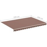  Nadomestno blago za tendo rjavo 3,5x2,5 m, (20610935) | Shoptok.si