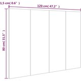  Uzglavlje za krevet boja dimljenog hrasta 120x1,5x80 cm drveno | shoptok.hr