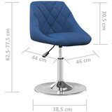 vidaXL Vrtljivi jedilni stoli 4 kosi moder žamet | Shoptok.si