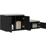  Nočne omarice Črn hrast Inženirski les 103 x 41 x 40 cm, (22008210) | Shoptok.si