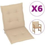 vidaXL Blazine za vrtne stole 6 kosov bež 100x50x3 cm Cene