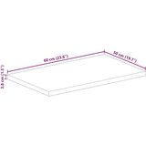  Stolna ploča 60x50x3 8 cm pravokutna masivno grubo drvo manga | shoptok.hr