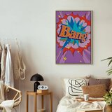  Slika - Comic Street Art (1-part) - Colorful Text on Vibrant Background 60x90 U prirodnom drvenom okviru | shoptok.hr