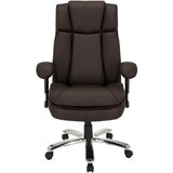 MID.YOU PISARNIŠKI STOL tekstil temno rjava | Shoptok.si