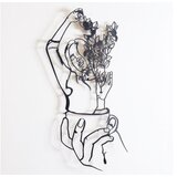 WALLXPERT Zidna dekoracija Coffee Girl Line Art - APT744 L, 61 x 100 cm, Crna | Eponuda.ba