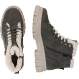 Tom Tailor Gležnarji z vezalkami temno siva / off-bela | Shoptok.si