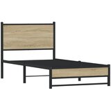  Metalni okvir kreveta bez madraca boja hrasta sonome 75x190 cm | shoptok.hr