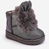 Kesi Children's snow boots insulated with fur, grey Betty, with ears Cijene