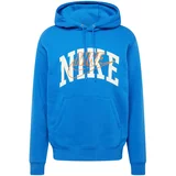 Nike Sportswear Sweater majica 'CLUB' nebesko plava / narančasta / bijela