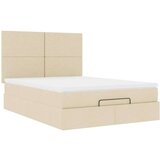  Otomanski krevet s madracem i LED krem 140x190 cm tkanine | shoptok.hr