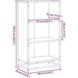 vidaXL Knjižna omara rjavi hrast 60x35x107,5 cm inženirski les | Shoptok.si