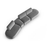 Milo Casa Siva žametna sedežna garnitura levi kot 428 cm Paolo – | Shoptok.si