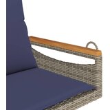  Klupa za ljuljanje s jastucima siva 63x62x40 cm od poliratana | shoptok.hr