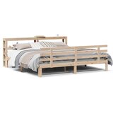 Maison Chic Posteljni okvir - Dvoposteljna postelja - Zakonska postelja z vzglavjem 180x200 cm borovina, (21692474) | Shoptok.si