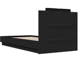  Okvir za krevet s uzglavljem i LED svjetlima crni 75x190 cm | Eponuda.com