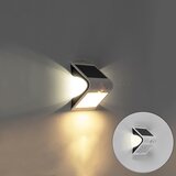 Shada Zunanja stenska svetilka bela 14,5 cm z zasenčenimi lučmi in senzorjem na solar - Daya | Shoptok.si