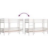  Krevet na kat bijeli 80 x 200 cm od masivne borovine | shoptok.hr