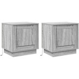  Noćni ormar 2 pcs Siva 44 x 34,5 x 45 cm Konstruirano drvo | shoptok.hr