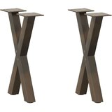  Noge za klub stolić u obliku slova X 2 kom prirodni čelik 38 x (42-43) cm čelik - Prirodna 38 x (42-43) cm (40 mm) 2 1 Cijene