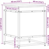  Kutija za pohranu boja hrasta 40x40x51,5 cm konstruirano drvo | shoptok.hr