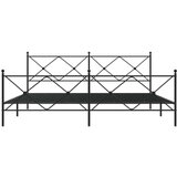 Metalni okvir kreveta uzglavlje i podnožje crni 193x203 cm | shoptok.hr