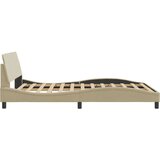  Posteljni okvir brez vzmetnice krem 140x190 cm blago | Shoptok.si