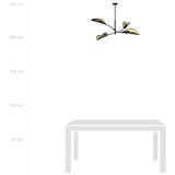  Luster na šipci LOTUS 4xE14/10W/230V crna/zlatna | Eponuda.com