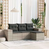  4-dijelni set vrtnih sofa s jastucima svijetlosivi poliratan | shoptok.hr