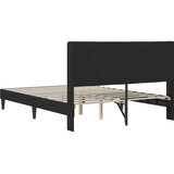  Okvir za krevet s uzglavljem Crna 140 x 190 cm Baršun - Crna 140 x 190 cm | shoptok.hr