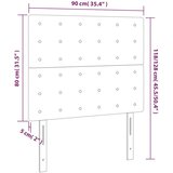  Posteljno vzglavje 2 kosa kapučino 90x5x78/88 cm umetno usnje, (20933299) | Shoptok.si