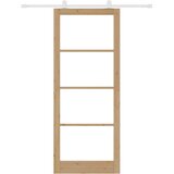  Klizna vrata ORKDAL 93 x 232 cm Masivna borovina i staklo | shoptok.hr