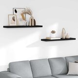  Plutajuće zidne police 2 kom crne 90 x 23,5 x 3,8 cm MDF | shoptok.hr