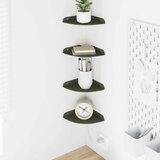  Lebdeća polica s policom 4 pcs Maslinasto zelena 15 x 15 x 2 cm - Maslinovo zelena 15 cm 4 | shoptok.hr