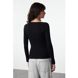 Trendyol Black Buttoned Knitwear Sweater | Shoptok.si