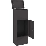  Sandučić za pakete s pohranom Crna 44,5 x 29 x 110,5 cm Čelik | shoptok.hr