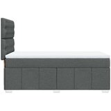 vidaXL Krevet s oprugama i madracem tamnosivi 100 x 200 cm od tkanine | shoptok.hr