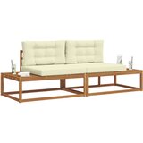  Set vanjskih sofa s jastukom 2 Komad Prirodna i krem | shoptok.hr