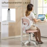  Ergonomska uredska stolica s naslonom u obliku slova C podesiva visina roza | shoptok.hr