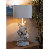 Mauro Ferretti Bijela/siva stolna lampa s tekstilnim sjenilom (visina 63,5 cm) Turtle – | shoptok.hr