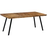 vidaXL Jedilna miza iz predelane tikovine in jekla 180x90x76 cm | Shoptok.si