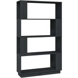 Ormarić za knjige / sobna pregrada sivi 80x25x132 cm borovina | shoptok.hr
