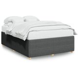 Maison Chic Posteljni okvir - Dvoposteljna postelja - Zakonska postelja brez vzmetnice temno siv 140x190 cm blago-J12916, (21771373) | Shoptok.si