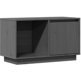 Maison Chic TV omarica - TV stojalo - Televizijska omarica siva 74x35x44 cm trdna borovina, (21698695) Cene