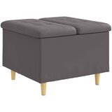  Otoman za pohranu s jastukom Sivi 60 x 60 x 45 cm Umjetna koža | shoptok.hr