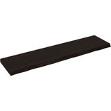 Maison Chic Stenska polica - Viseča Polica temno rjava 160x40x(2-6) cm trdna hrastovina, (21784772) Cene